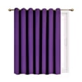 thumbnail image 3 of SAMIMPORT-2011 Cortinas opacas con ojales y estampado morado liso para puerta corrediza de cocina, 100 x 84 pulgadas, 3 of 3