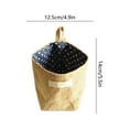 thumbnail image 4 of Foldable Linen Wall-Mounted Storage Bag, Hanging Organizer for Home Storage, Natural Jute Fabric, Double-Layered Design, Easy to Hang and Washable, 5.5 x 4.9 Inches, 4 of 8