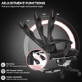 thumbnail image 3 of Ergonomic Video Gaming Chair with Footrest, Lumbar Support, Headrest | 360° Swivel Computer Chair Height Adjustable Reclining Recliner with Linkage Armrests for Game Room, Home Office, Black, 3 of 8