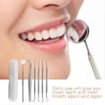 thumbnail image 5 of 6pcs Stainless Steel Dental Tools Kit With Case Dental Mirror Pick Teeth Scraper Cleaner Plaque Tartar Remover Oral Care Dentist Tools, 5 of 5