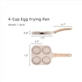 thumbnail image 4 of 2X Sartén para Huevos, Sartén Antiadherente para 4 Tazas, Sartén para Huevos, Sartén para Huevos para Desayuno, Panqueques, Plett, Sartén para Crepes., 4 of 5