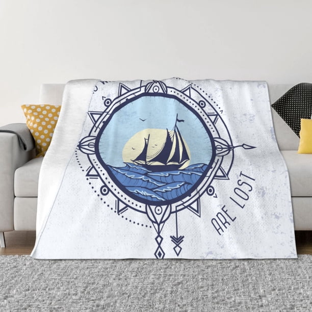 Balery Not All Who Wander Are Lost2 Manta de Franela con Dibujo, Lujo Ultra Suave y Cálido, Antipelusa y Resistente a las Arrugas para Cama, Sofá, Camping -60"x50"