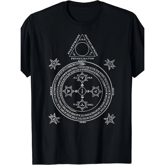 Men's Occult Esoteric Magic Circle Graphic T-Shirt