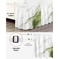 thumbnail image 4 of Sage Green Water Ripple Ruffle Bed Skirt Queen Size Vintage Abstract Adjustable Elastic Dust Bed Skirts Wrap Around Bedskirt Wrinkle Free Easy Fit with 16 Inch Drop, 4 of 8