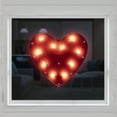 thumbnail image 4 of Northlight 12" Lighted Shimmering Red Heart Valentine's Day Window Silhouette, 4 of 8