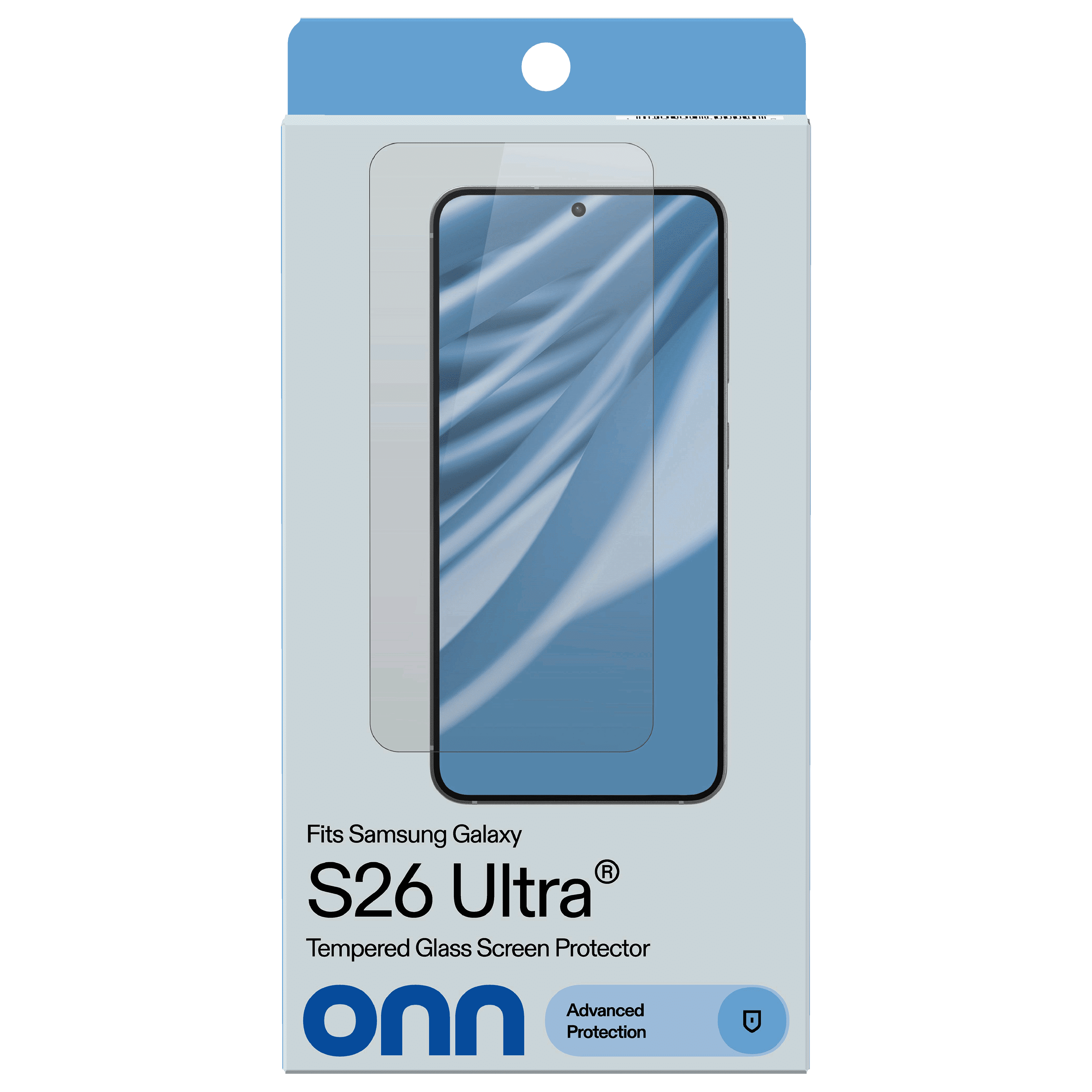 onn Samsung Galaxy S26 Ultra Clear Glass Screen Protector with Easy Application Box