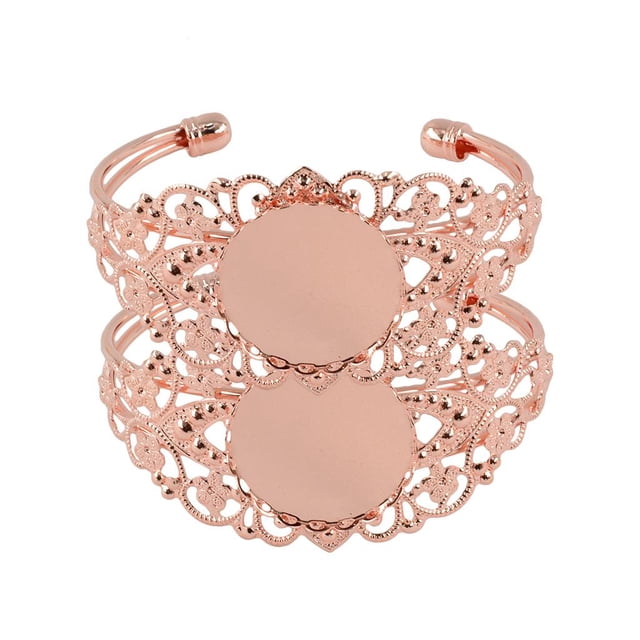 Bandeja de base de filigrana de 2 piezas que define fabricación Sunnimix brazalete en blanco con almohadillas