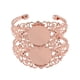 thumbnail image 1 of Brazalete con base de cabujón de bisel redondo de 25 mm, engaste para brazalete, 2 unidades por lote. Oro rosa, 1 of 9