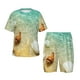 thumbnail image 1 of Fotbe Starfish And Seashell On The Beach Pijama Estampada de 2 Piezas para Niños – Ropa de Dormir de Manga Corta Cómoda para Niños y Niñas, Camiseta y Shorts de Algodón-Small, 1 of 6