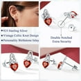 thumbnail image 5 of FaithHeart July Birthstone Heart Stud Earrings for Women 925 Sterling Silver Celtic Knot Earrings Hypoallergenic Granddaughter Birthday Jewelry with Gift Box, 5 of 8