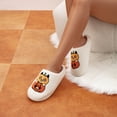thumbnail image 4 of BERANMEY Halloween Slippers for Women Perfect Soft Plush Comfy Warm Slip-On Cute Womens Slippers Indoor Fluffy House Slippers for Women and Men Non-slip Fuzzy Flat Slides, 4 of 11