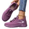 thumbnail image 3 of IEMIEMIEM Women's Running Shoes 2026 Breathable Soft-Soled Low-top Slip on Walking Training Shoes Comfortable Outdoor Sports Sneakers Purple 5.5 Wide, 3 of 7