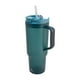 thumbnail image 2 of Termo de Plástico con Tapa Doble y Popote, Vaso Alto Reutilizable con Asa Ergonómica, Capacidad 1.2 Litros, Color Verde, 2 of 8