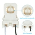 thumbnail image 4 of Uxcell T8  Lamp Holder, 8pcs Non-shunted Tombstone Light Socket G13 Base with Wires for LED Fluorescent Tube, White, 4 of 5