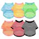 thumbnail image 1 of 6 piezas de camiseta a rayas para perros, camisa para perros, ropa transpirable para mascotas, camisa deportiva para perros de color, ropa para perros 3127, 1 of 7