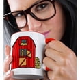 thumbnail image 2 of 3drose, Red Barn Scene, 11oz Two-tone Red Mug, 2 of 6