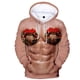 thumbnail image 4 of Sudadera con capucha de Papá Noel para hombre, divertida, con estampado 3D, fea, navideña, de manga larga, informal, para vacaciones, 4 of 5