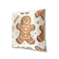 thumbnail image 3 of Gingerbread Man Cartoon Christmas Throw Pillow Covers Pillowcases 20 x 20 Inch Home Decor 2 Packs for Bedroom Sofa, 3 of 6