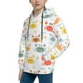 thumbnail image 2 of Fotbe Colorful Crabs Pattern Youth Pullover Hooded Sweatshirt, Boys Hoodie, Kangaroo Pocket Hoodie for Kids Girls -X-Large, 2 of 6