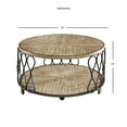 thumbnail image 5 of Steve Silver Belcourt Miel Rustique avec Base en Métal Noir Table de Cocktail, 5 of 5