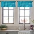 thumbnail image 3 of LALILO Kitchen Curtain Valance With Sea Waves Ornament Rod Pocket Window Curtain 52"x 18" Set of 2, 3 of 5