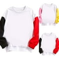 thumbnail image 4 of Otqutp Lightweight Round Neck for Baby Kids Sweatshirts Soft Cotton Warm Crewneck Solid Color Patchwork Long Sleeve Pullover Sweatshirts for Boys Girls(A,3-4 Years), 4 of 7
