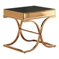 thumbnail image 2 of Furniture of America Monna Metal X-Cross Leg End Table, Brass, 2 of 5