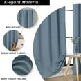 thumbnail image 2 of Patin Stone Blue Blackout Curtains 90 Inches Long 2 Pcs, Rod Pocket Room Darkening Decor Window Curtains for Bedroom, Soft Privacy Thermal Insulated Drapes for Living Room, Each Panel 50" W x 90" L, 2 of 9
