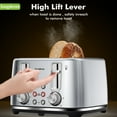 thumbnail image 3 of LONGDEEM 4 Slice Toaster - 6 Browning Levels, Wide Slots, High Lift Lever - Silver, 3 of 7