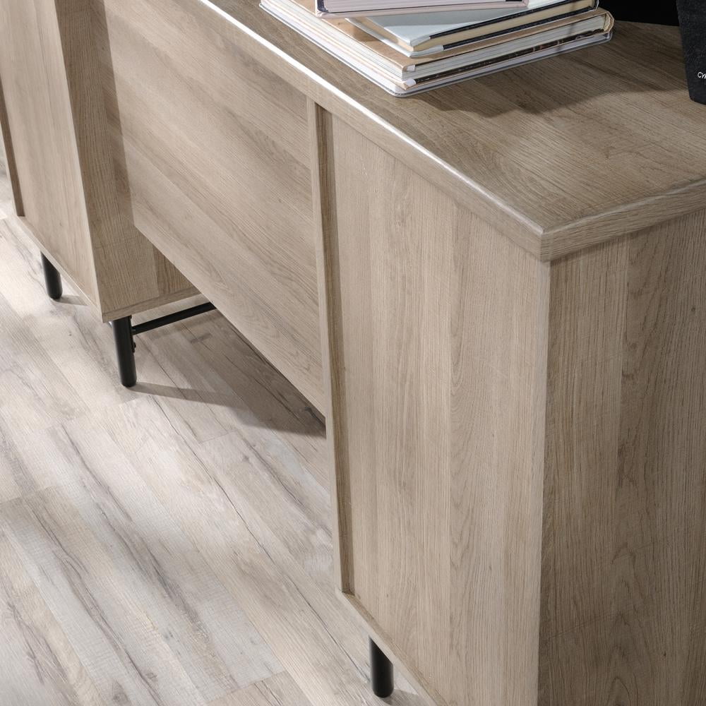 Sauder Anda Norr Executive Desk, Sky Oak Finish