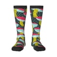 thumbnail image 2 of Picia Women Crew Soft Moisture-wicking Socks Green Mushroom Pattern Design Cotton Socks, One Size fit All, 2 of 9
