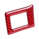 thumbnail image 4 of ABS Red Carbon Fiber Warning Light Button Cover Trim Decor Sticker, 4 of 5