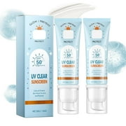 Refreshing Protection Cream Summer Outdoor Protection from Exposed UV Rays Moisturizing Skin Evenly Bright Non-Greasy2pcs