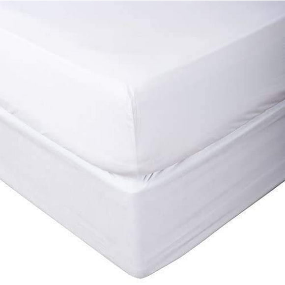 Prince Literie 600 Fils s'Adapte à un Matelas jusqu'à 20 Pouces de Profondeur 1 Pce (Drap de Dessous Seulement) Drap-Housse Collection Douce (Blanc, Très Grand)