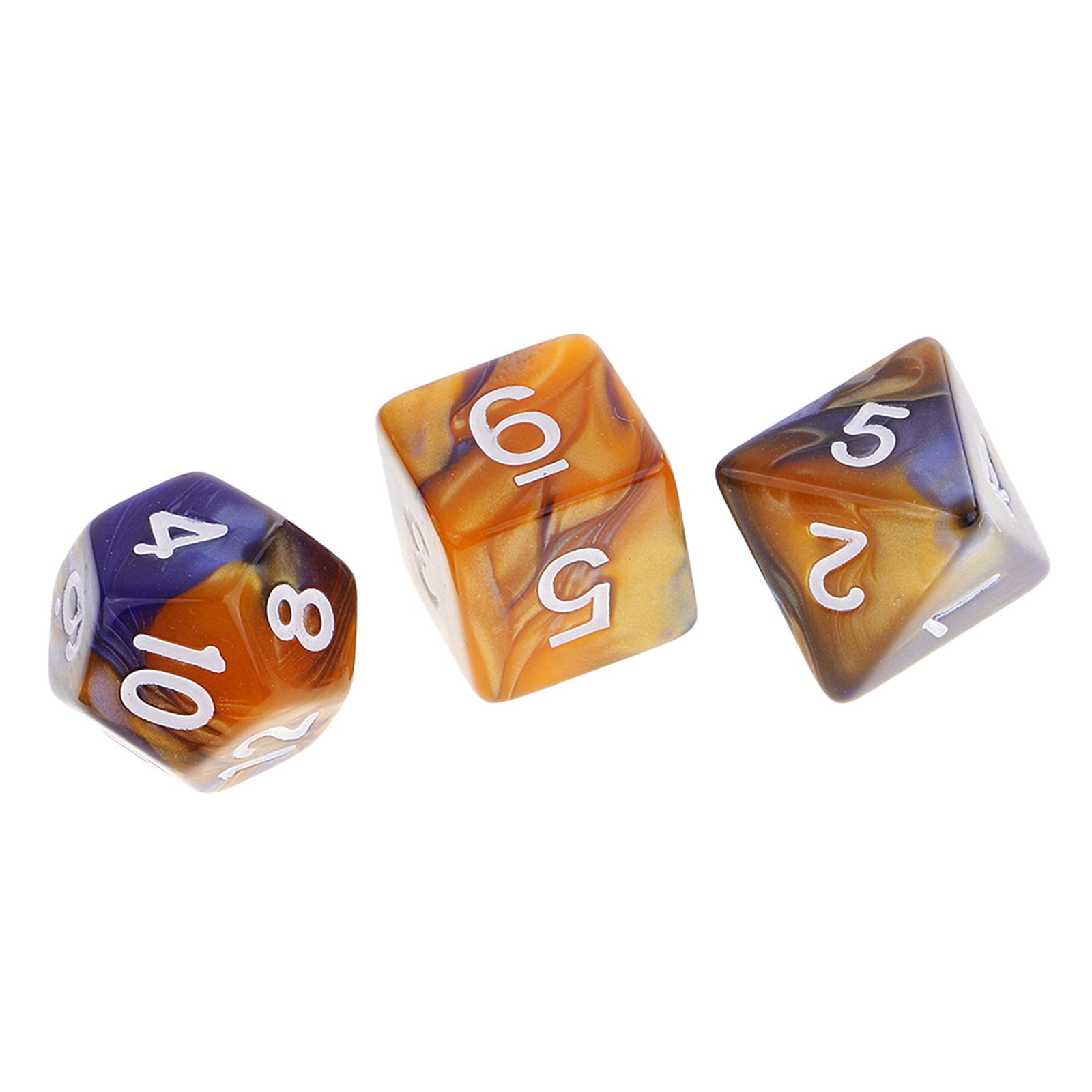 LeeQinersw 42pcs Polyhedral Dice Number Dice D4-D20 16mm + Black Bag for Role Playing Games 1