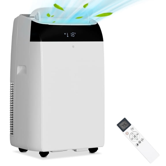 High-Performance 14,000 BTU Portable Air Conditioner 3-in-1 AC with Dehumidifier & Fan, Ultra Quiet Auto Drain Remote Control & 24H Timer, For Up to 750 Sq Ft