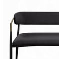 thumbnail image 3 of ACME Jaramillo Chenille Fabric Upholstered Bench with Gold Armrest in Black, 3 of 6