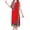 Red, variant on Women Dress Ethnic Style Round Neck Print Contrast Color Geometric Printing Pullover Loose Short Sleeves Midi Dress Women Clothes