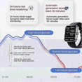 thumbnail image 4 of F57l Blood Glucose Monitoring Smartwatch, Fitness Tracker with Blood Pressure Smart Watch for Men Women, 4 of 4