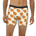 thumbnail image 2 of Men'S Boxer Briefs, Cute Orange Soft And Breathable Mens Underwear Boxer Briefs With Widen Waist, 2 of 2
