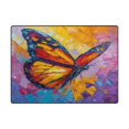 thumbnail image 2 of Non-Slip Area Rug 63x48in Indoor Washable Floor Mats Carpet Printed for Living Room, Bedroom, Home Decor Colorful Butterfly Flying, 2 of 7