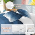 thumbnail image 3 of Navy Blue Ombre Bedding 3 Piece Duvet Cover Set Queen Size, Modern Moire Wave Gradient Soft Microfiber Comforter Cover with Zipper Closure & Pillowcases, Wrinkle & FadeResistant Quilt Cover, 3 of 9