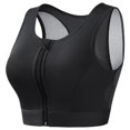 thumbnail image 3 of Sakmal Padded Sports Bras for Women Racerback Front Closure High Impact Back Smoothing Gym Black Solid Ladies Sports Bras L, 3 of 4