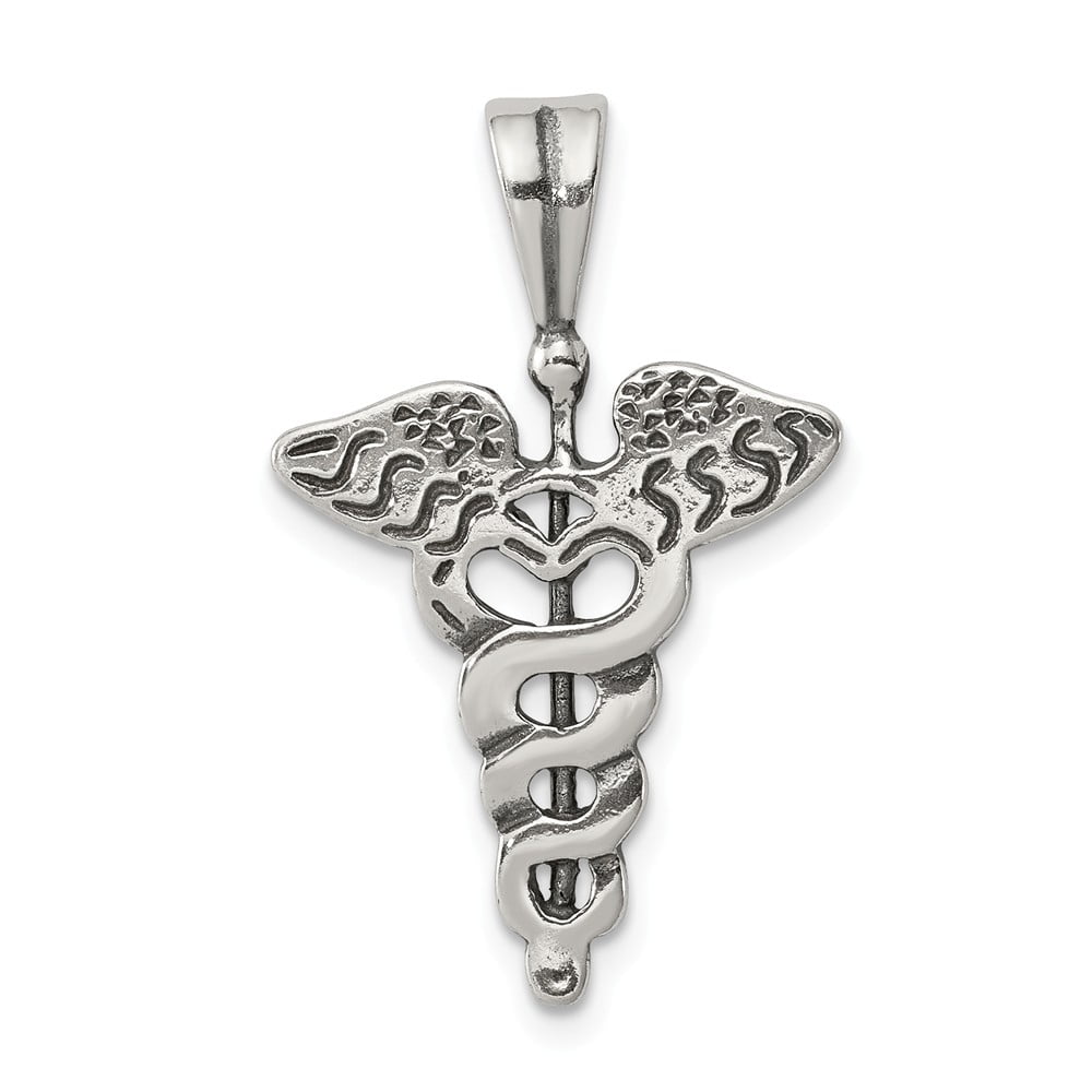 925 Sterling Silver Caduceus PendantValentine Day Jewelry Gift