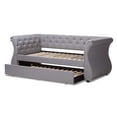 thumbnail image 6 of Baxton Studio Cherine Classic and Contemporary Fabric Upholstered Daybed with Trundle, Multiple Colors, 6 of 9
