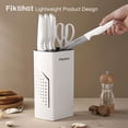 thumbnail image 2 of FIKSHOT 6-Piece Kitchen Knife Set with Built-in Sharpener, Dishwasher Safe High Carbon Stainless Steel Knife Set, Rust-Resistant, Silver, 2 of 8