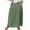 Green1, variant on Qingpeng Women's Elastic Waist A Line Swing Flared Maxi Skirt with Pockets