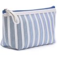 thumbnail image 2 of Bolsa de maquillaje de Pu para mujer y niña, bolso con brocha cosmética, estuche para lápices, monedero, 2 uds. (rosa y azul), 2 of 5