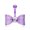 Purple/Clear, variant on Colored Mesh Bow-Tie Ribbon 14G Colorline Steel Belly Button Ring, Pink/Clear