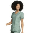 thumbnail image 3 of Cherokee Form Scrubs Top For Women V-Neck Plus Size CK840, 2XL, Fern, 3 of 7